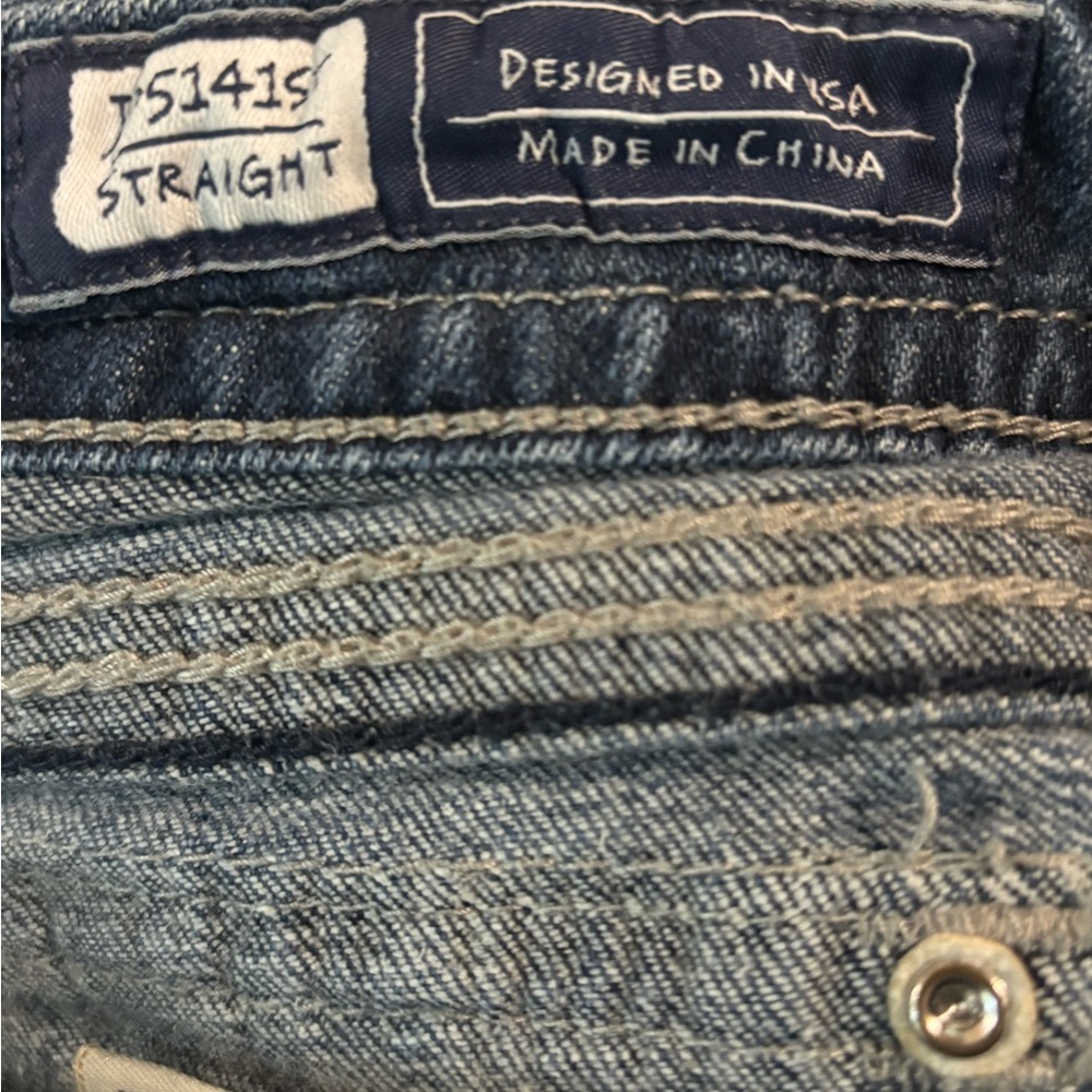 Miss Me Straight Leg Designer Jeans with Embellishment’s, Size 30 - Picture 7 of 8